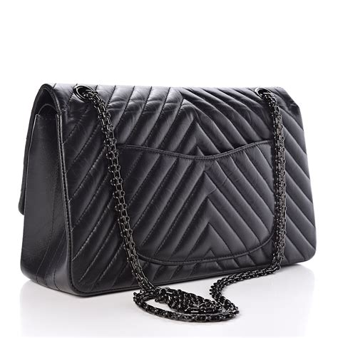 chanel reissue 226 so black|CHANEL Aged Calfskin Chevron Quilted 2.55 Reissue 226 So .